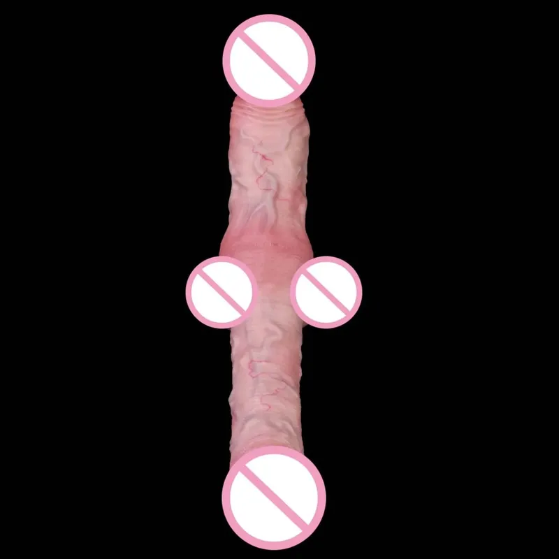 Thực Tế Dương Vật Giả 2 Mặt Buttplug Cặp Đôi Buttplug Silicone Mềm Điểm G Kích Thích Hậu Môn Dilator Dual Cuối Dương Vật Đồ Chơi Tình Dục — image 4