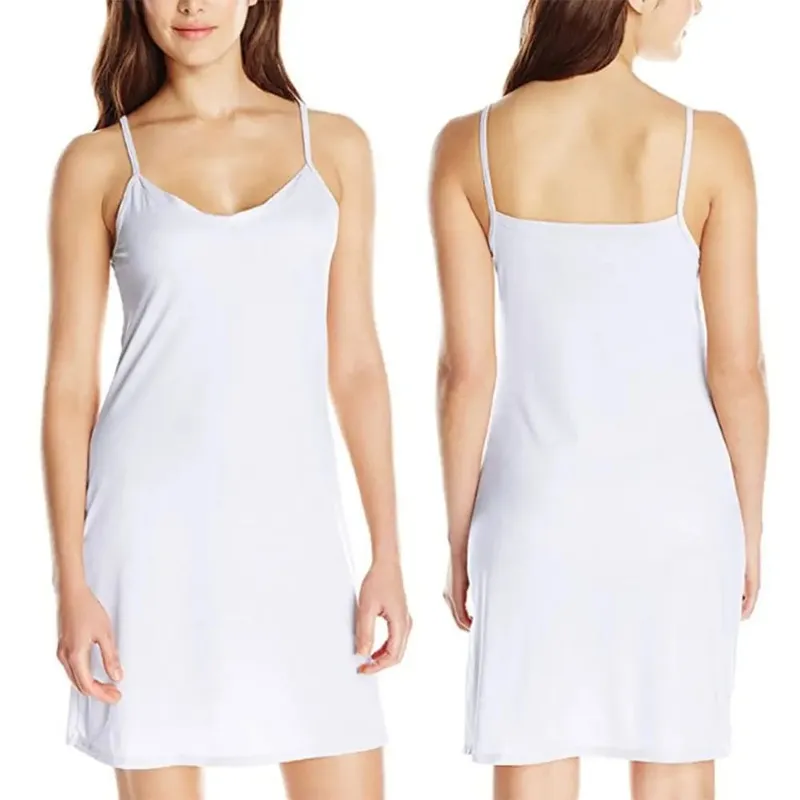 1PC Women Solid Color V Neck Backless Sling Dress Slip Under Dress Short Dress Summer Holiday Sleeveless Women Dress