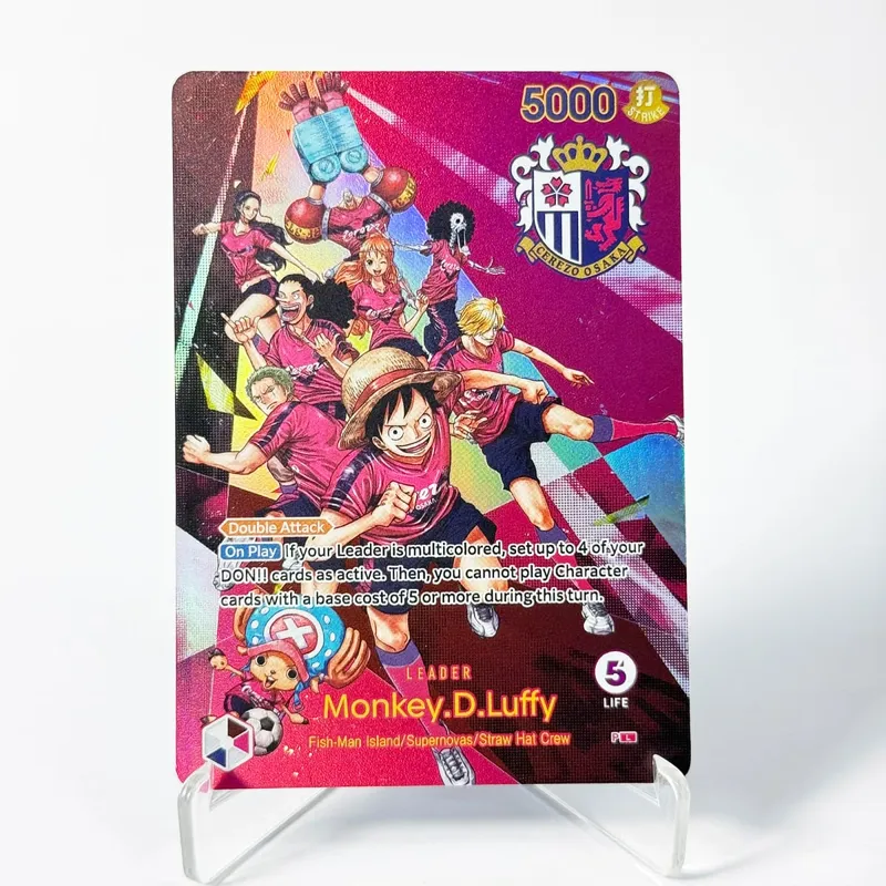 One Piece US College Basketball Luffy Promo Card Straw Hat Crew Anime Collectibles Replica High Quality Cards Foil Texture Card