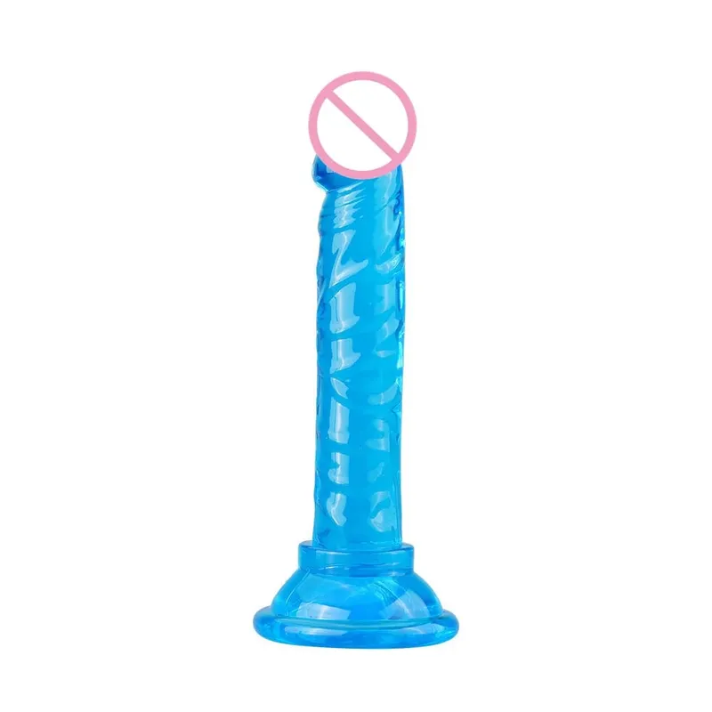 Realistic Dildo Strong Suction Cup Soft Crystal Jelly Dildo Penis Sex Toys for Woman Fake Dick Big Penis Anal Butt Plug Sex Shop