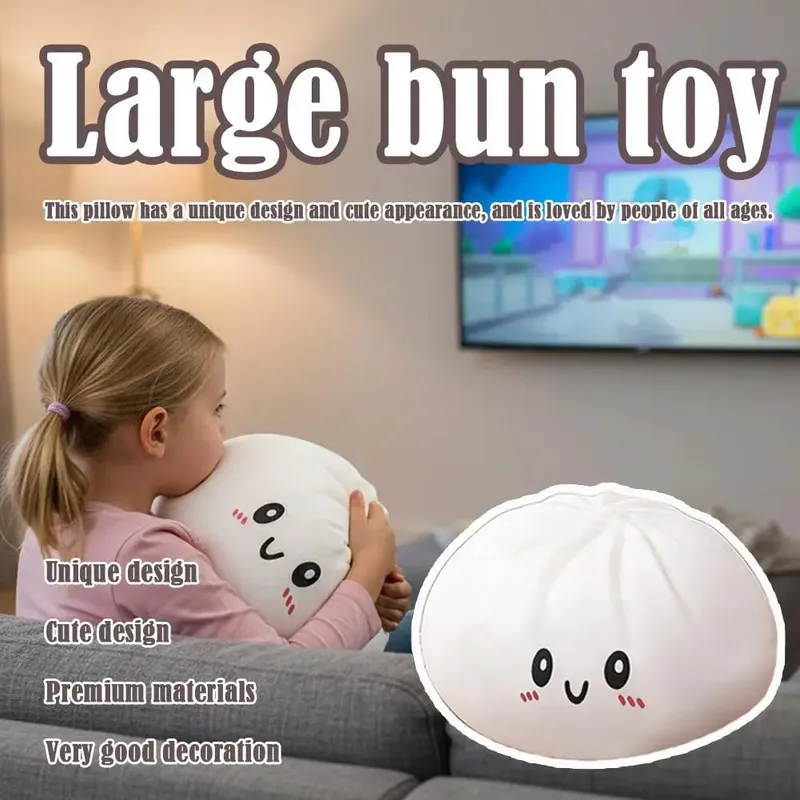 Oversized Large Dumpling Plush Pillow Giant Dumpling Squishy Large Stress Relief Sensory Soft Squeeze Decompression Toy