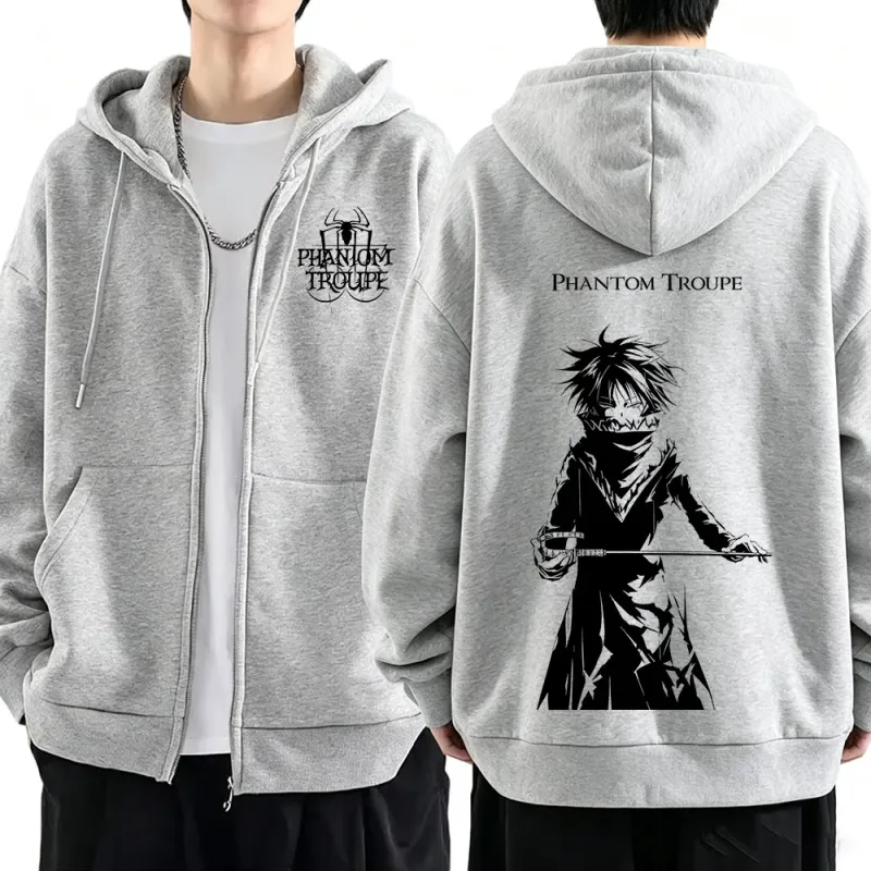 Anime Hunter x Hunter Feitan Portor Zipper Hoodies Men Women Clothing Oversized Fleece Zip Up Hooded Sweatshirts Coat Streetwear