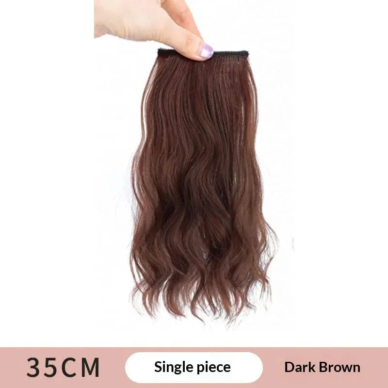 Synthetic Hair Curly Hair 25/35cm Mini Hair Pad Hair Natural Black Brown Hair Extension Clips In Hairpiece For Women Hair Wig