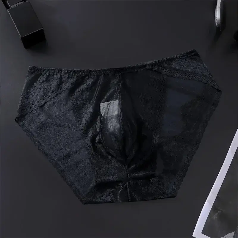 Lace Men's Underwear Ice Silk Calzoncillos Hombre 3D Convex Bag Adults 18 Plus Size Sexy Lingeries for Man Tangas Japonesa New 3256812281031515