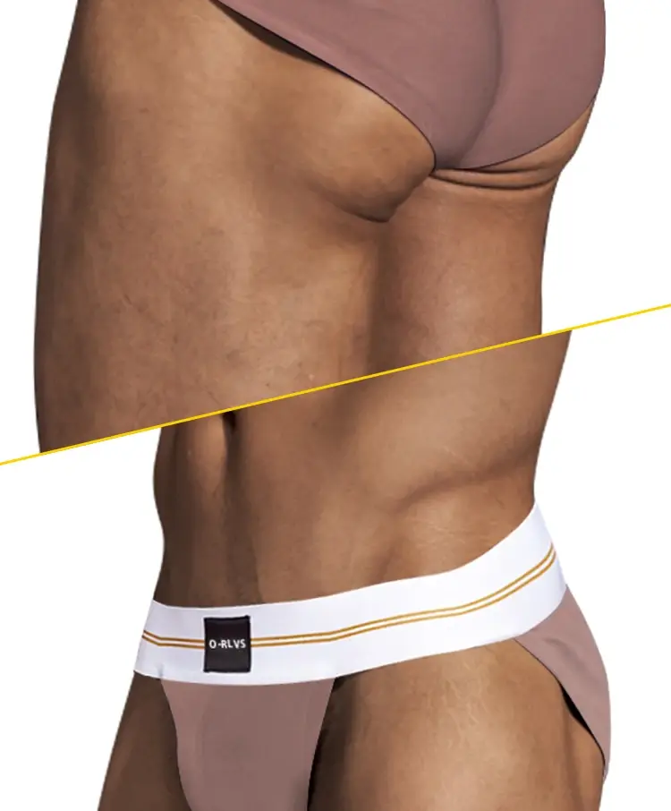 Cuecas masculinas sem costura quadril design masculino underwaer super grande largura 5cm elástico independente codpiece menino calças curtas 3256807000572618