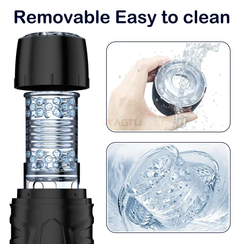 Automatic Male Masturbator Telescopic Rotation Masturbation with Suction Cup for Men Simulation Blowjob Piston Sex Toy for Men