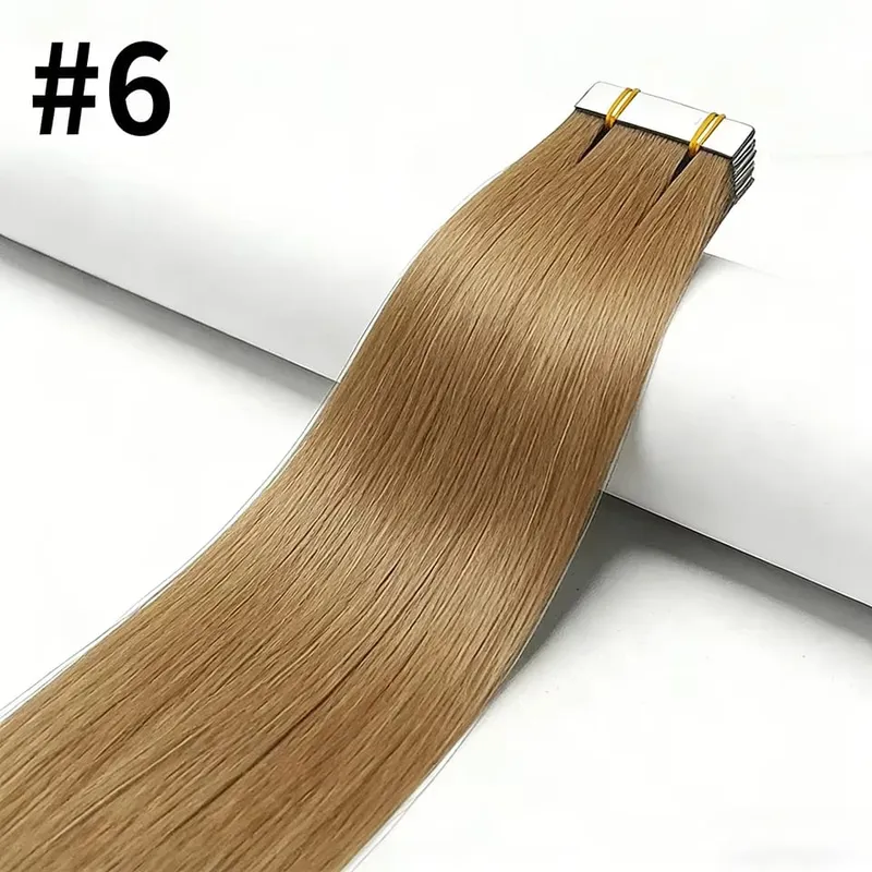 Blonde 613 Straight Tape In Human Hair Extensions 100% Human Hair Skin Weft Invisible Tape In Hair Extension 50g/20pcs For Woman — image 12