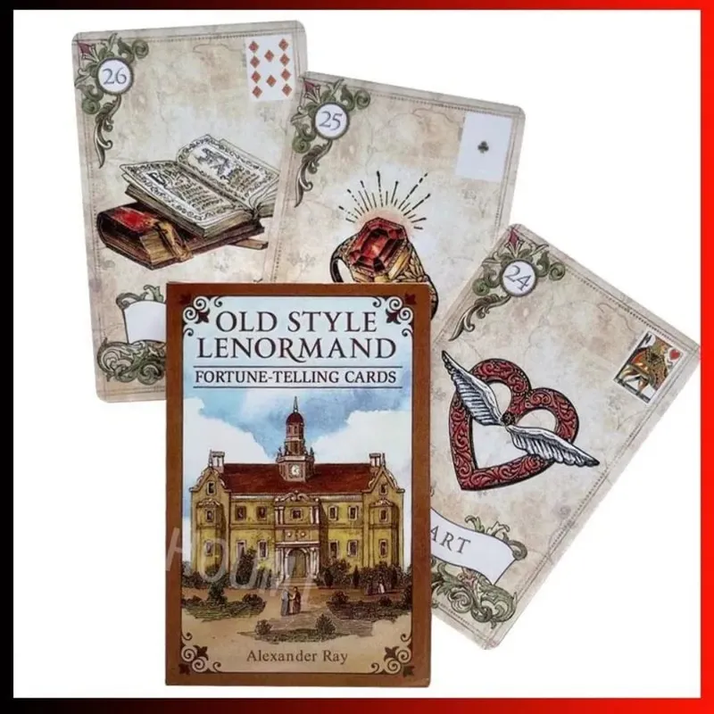 38 Sayfa İngilizce Versiyonu Eski Stil Lenormand Falcılık Kartları 9*6 cm