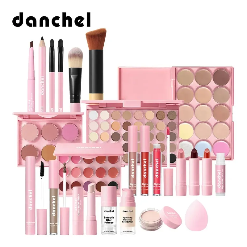 All in One Makeup Kit Buong Makeup Kit Regalo para sa Babae Teen Girl Eyeshadow Blush Foundation Primer Brush Lipstick Lipgloss Cosmeti