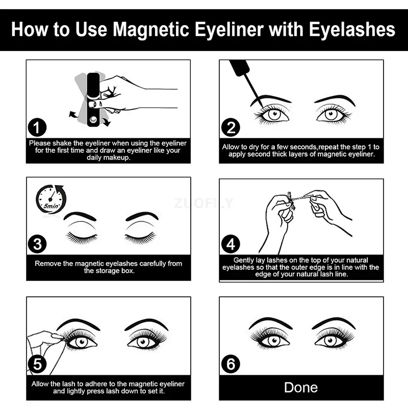 1/2Pcs Black Magnetic Eyeliner Glue False Eyelash Extension Magic Self-adhesive Liquid Eyeliner No Blooming Eye Makeup Cosmetics