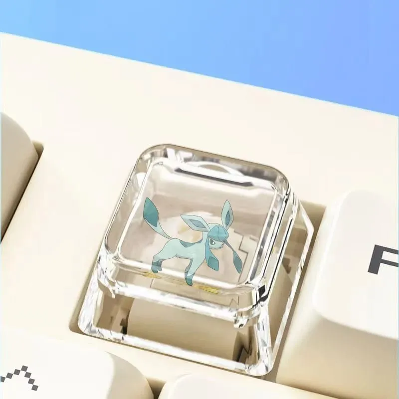 Cross mechanical keyboard personalized anime keycap single Charmeleon Blastoise Eevee transparent cartoon keycap — image 10