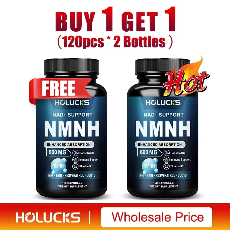 Premium 5-in-1 NMNH Supplement with Nicotinamide Riboside TMG Resveratrol C0Q10 Support Immunity Longevity & Vitality