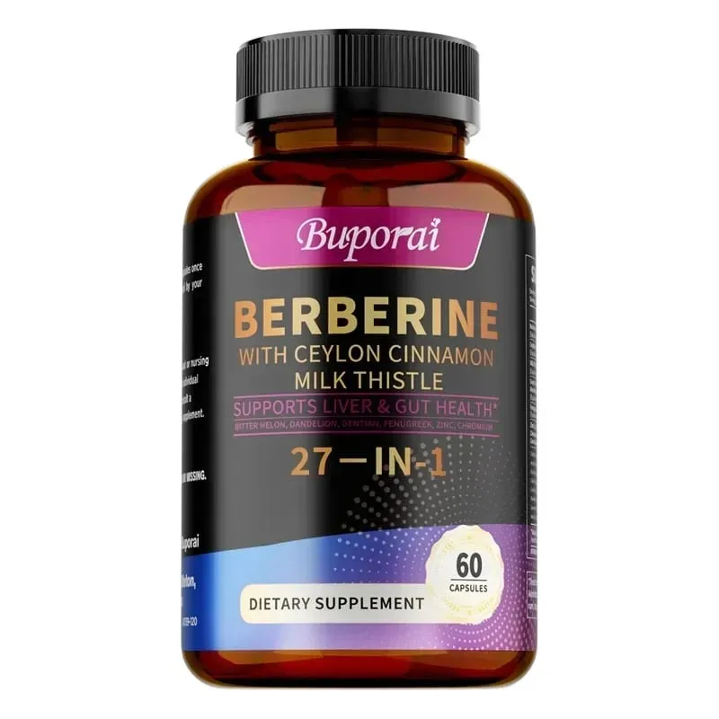 Berberine Ceylon Cinnamon Milk Thistle Supplements - Promotes Liver and Digestive Health Supports Cellular Energy and Repair