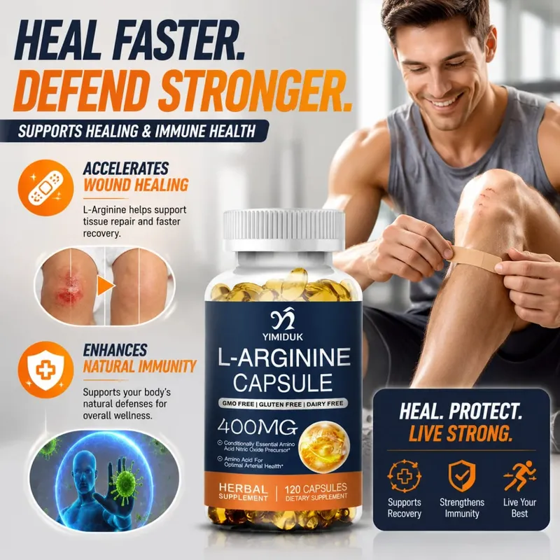 L-Arginine Capsules & L-Citrulline for Reproductive Health Prolong Intimacy Vitality Renewal Blood Circulation Muscle Growth