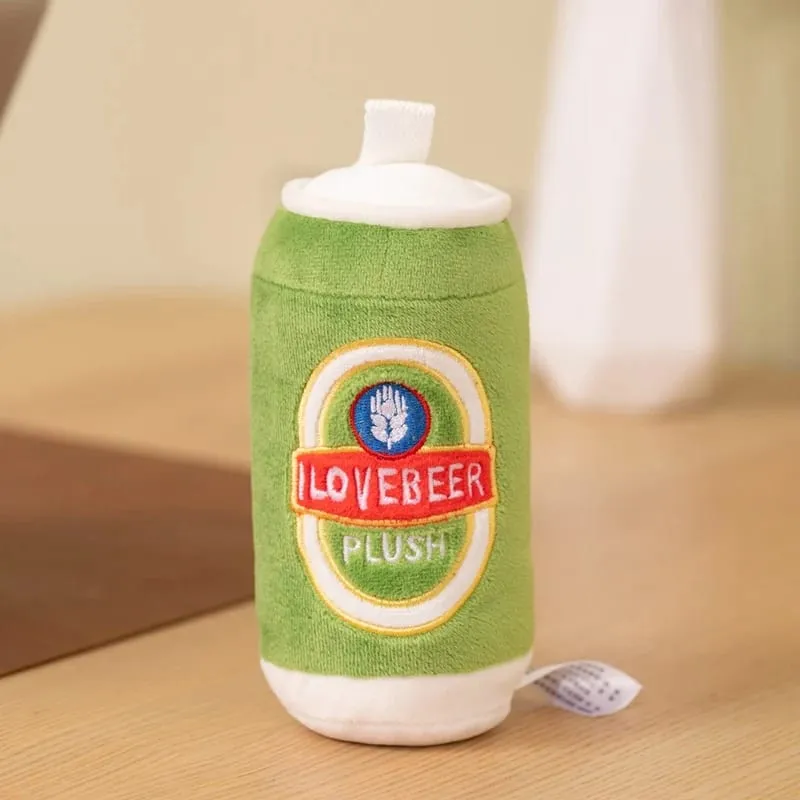 Bouteille de bière en verre 11 ~ 19cm, jolie canette de boisson, baril de bière, oreiller en peluche, peluche humanoïde Kawaii, accessoire de fête, cadeau pour homme