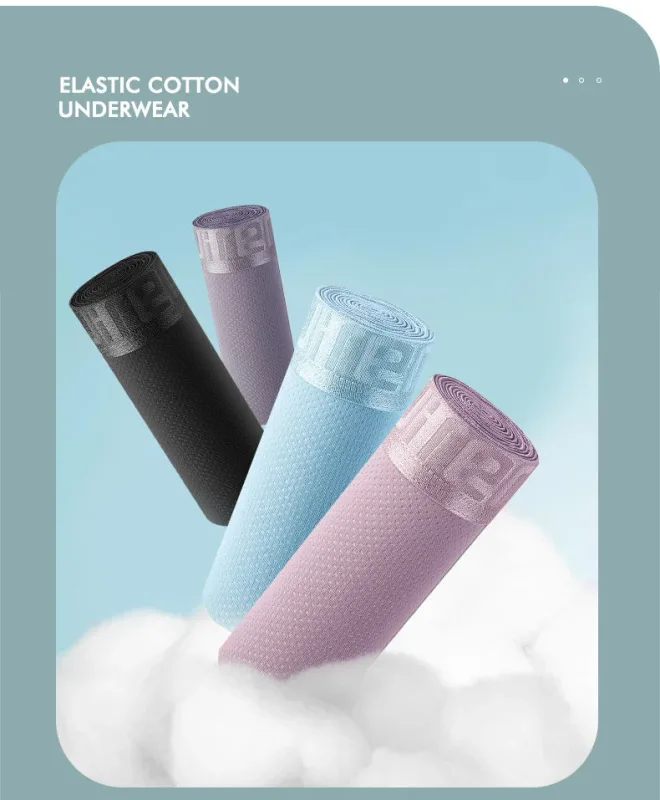 4 ชิ้นผ้าไหมน้ำแข็งตาข่ายกางเกงบ็อกเซอร์ผู้ชายชุดชั้นใน Cool Underpant Breathable เซ็กซี่กางเกง Slim ชุดชั้นในไม้ไผ่ขายส่งจำนวนมาก L-6XL 3256806582323621
