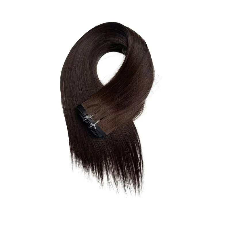 Clip de PU grueso de 160g en extensiones de cabello humano, cinta de trama sin costuras con Clip para extensiones de cabello invisibles de cabello crudo grueso