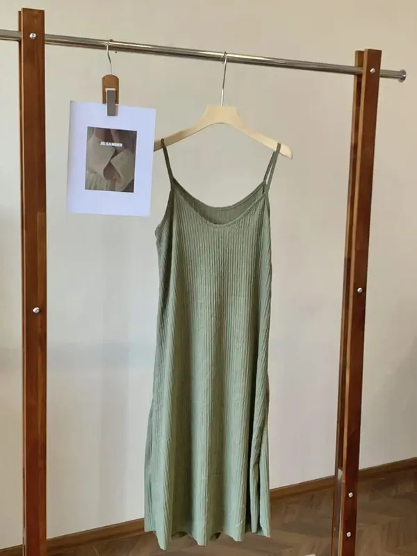 Sweet Summer Plus Size Dress Women Loose Ruffled Sleeveless Long Dress Lazy Style Solid Color High End