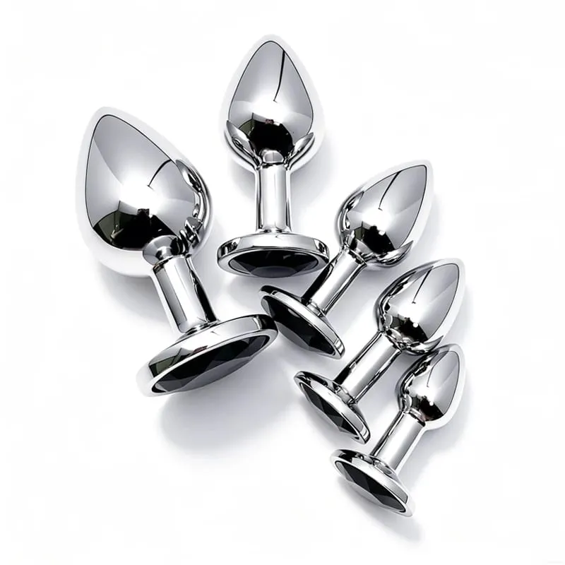 XS/S/M/L/XL Metal Anal Plug Butt Plug Sex Toy Butt Toy for Women Men Couples Adult Game Masturbator Anal Diamond Sex Toys