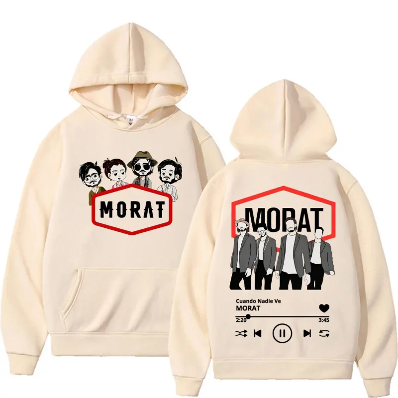 Band Morat Cuando Nadie Ve AlbumTour Sweatshirt Men Women Fashion Hip Hop Pop Music Hoodies Casual Fleece Long Sleeve Pullovers