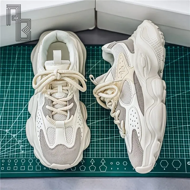 Spring and Autumn Trend Thick Soled Versatile Casual Shoes New Comfortable Dad Shoes for Men's Outdoor Travel