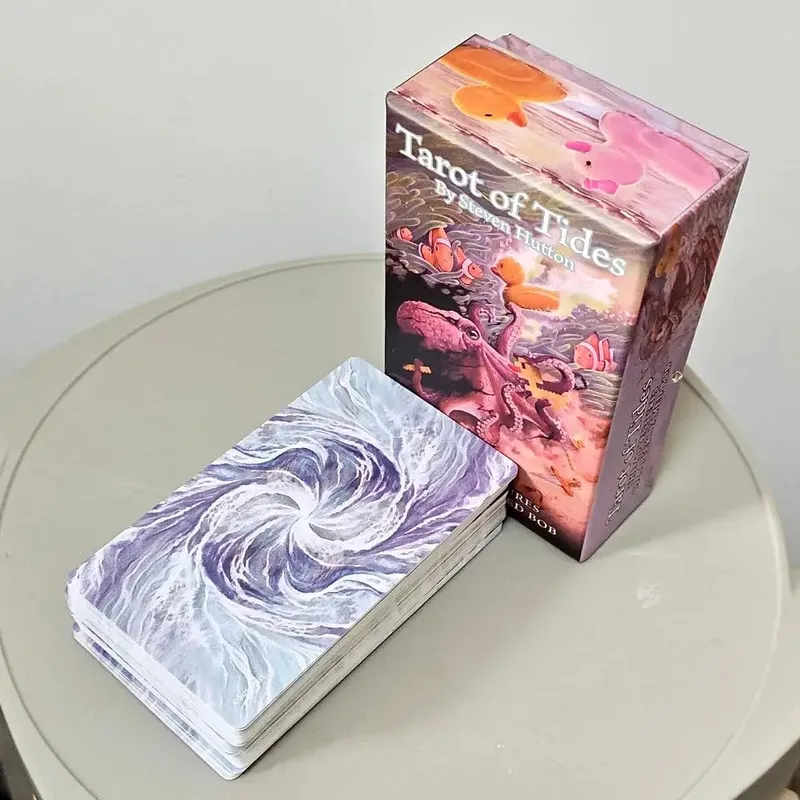 12*7cm Tarot of Tides: The Adventures of A Duck Named Bob―Unique 78-Card Tarot Deck in Rigid Box - Double-embossed Cardstock