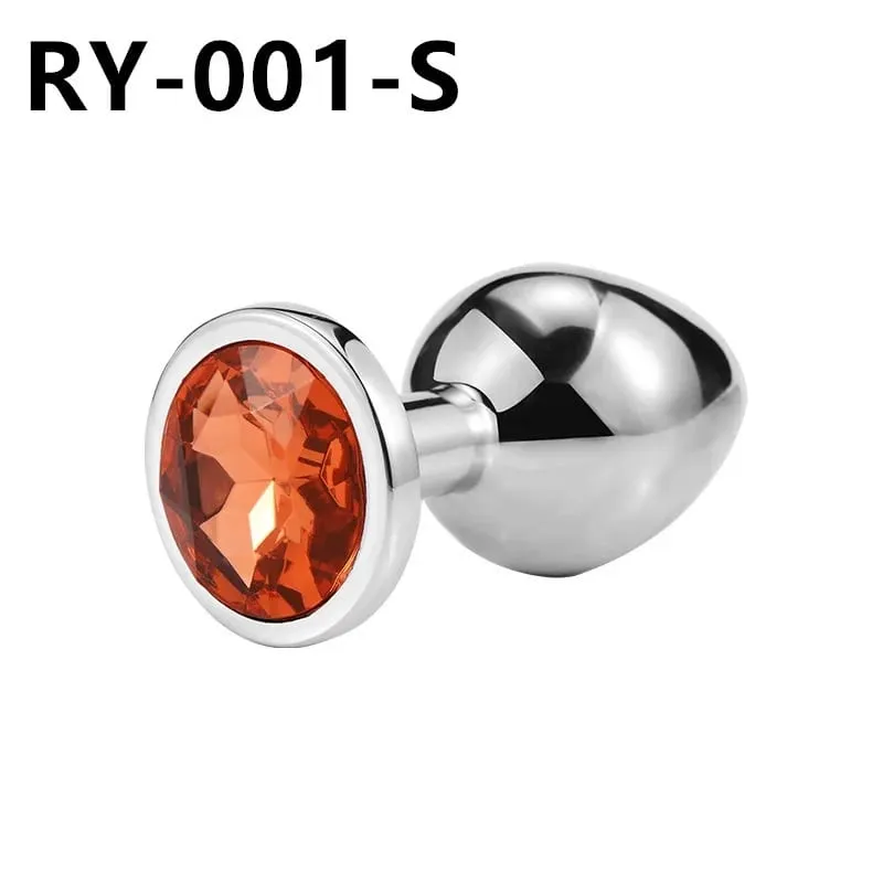 1Pcs Crystal Anus Metal anal plug Jewelry base novice player to senior player 5 size SM Butt g-point massage BDSM sex toys