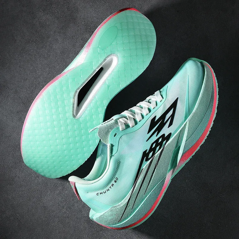 Zapatillas para correr Marathon para hombre, zapatillas deportivas especiales con tabla de carbono, transpirables, ligeras, cómodas zapatillas deportivas Chunta para mujer