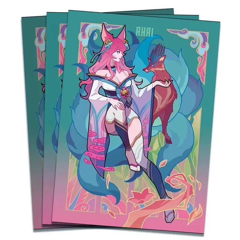 Anime Card Sleeves Ari Jnx LUXX Relia Fioora Emperor Sands Card Protectors Shield Outer Cover DTCG/OPCG/PTCG 66x92mm