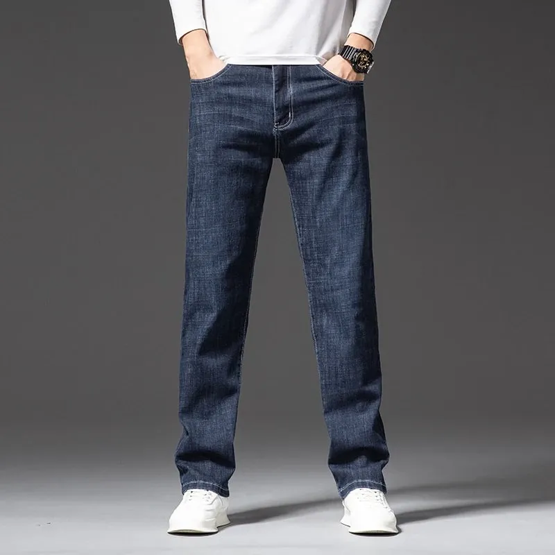 2026 y2K vintage Clothes Men's Straight Pants vetement homme Mens luxury Denim Black Blue Colors Jeans Plus Size 44 46