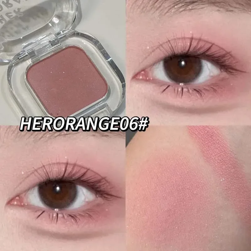Red Brown Monochrome Eyeshadow Eyeliner Powder Palette Silky Matte Coral Red Lying Silkworm Eyeliner Waterproof Aegyo-sal Makeup