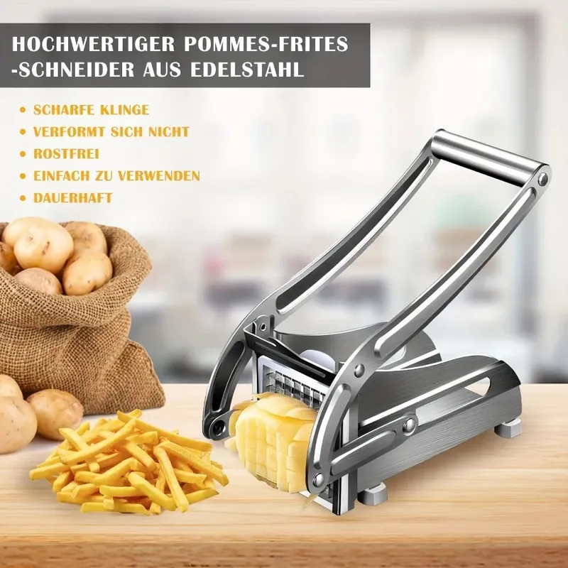 Vegetable Chopper Stainless Steel Vegetable Chopper French Fry Cutter Potato Onion Slicer Dicer Kitchen Accessories Tools Supply
