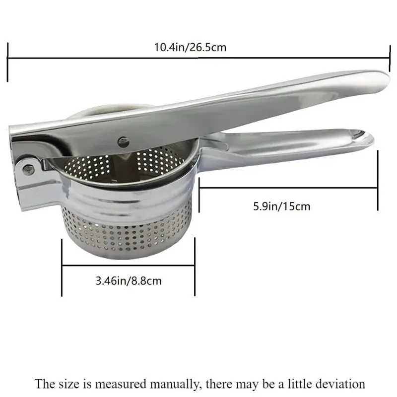 Potato Masher Kitchen Gadget Food Grade Stainless Steel Crusher Fruit and Vegetable Juicer Ergonomic Comfort Handle