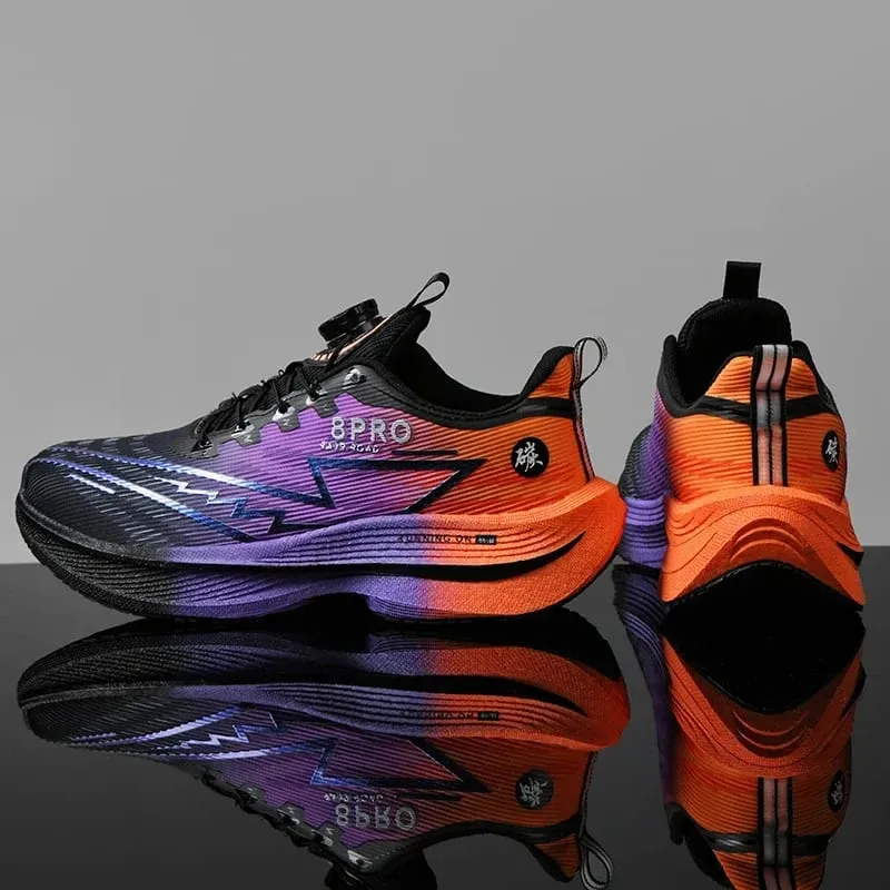 Carbon Plate Marathon Running Shoes Men Women Breathable Lightweight Shock Absorbing Non Slip Sports Sneakers