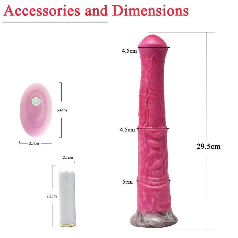Vibradores largos de animales, consolador de caballo, enchufe trasero, juguete sexual para mujer, punto G, clítoris con ventosa, estimulador de clítoris para adultos 18