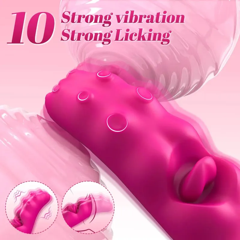 3 in 1 Tongue Licking Vibrator G Spot Vagina Vibrator Clitoral Stimulator Massager Vibro Adults Sex Toy for Women Couples