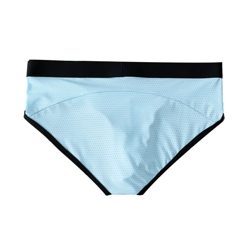 Fashion Mens Underwear Briefs Breathable Mesh Men's Panties Men Brief Bikini Underpants Back Patch Big Pouch Man Trunks D3-11