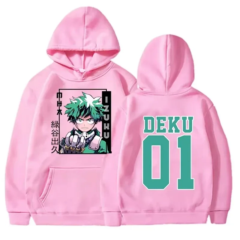 My Hero Academia Hoodie Deku Anime Streetwear Graphic Print Unisex Men Women Oversized Casual Sweatshirts Long Sleeve