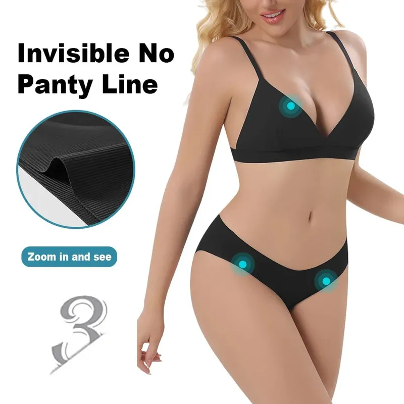 Reggiseno senza montatura senza cuciture da donna a costine con coppa a triangolo e slip intimo Set intimo da donna Set lingerie sexy