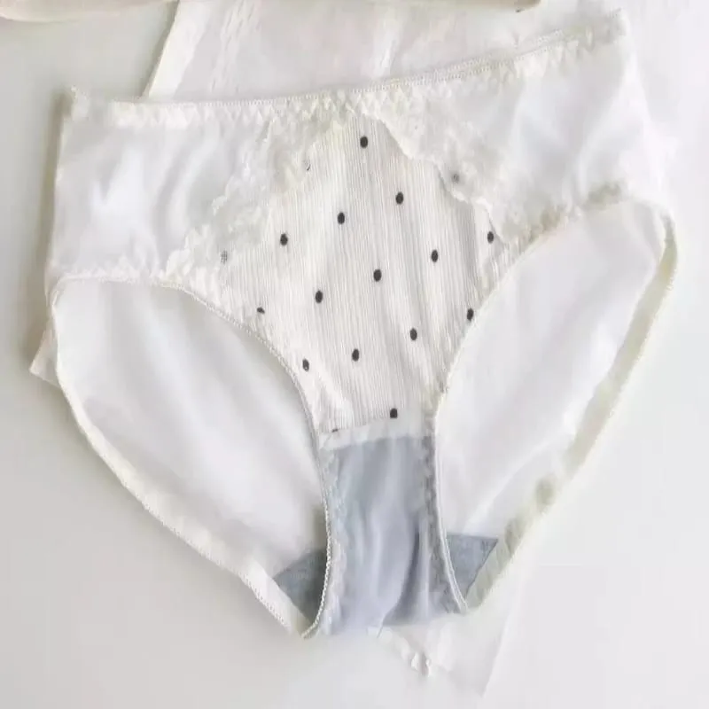 Japanese Polka Dot Underwear Set For Women Cross Back Push Up Bra Lift Support Anti Sagging Cute Fashion Petite Bust Elegance