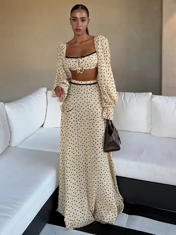 Moda kadın Baskılı Fırfırlı Elbise Zarif Kısa Kollu Kadın V Yaka Maxi Elbiseler 2026 Yaz Zarif Yeni Bayan vestidos