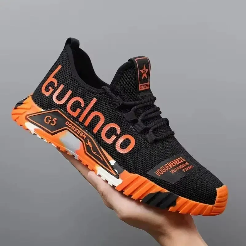 Gym New Vulcanized Lace-up Walking Sneakers Comfortable Wear-resistant Casual Shoes Walking Summer Mesh Flats Fashion Breathable — image 6