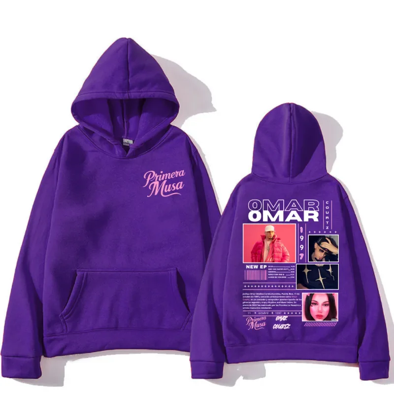 Omar Courtz First Muse Album Tour Merch Fashion Hoodies for Men and Women Hip Hop Hooded Sweatshirts vintage Oversized Pullovers