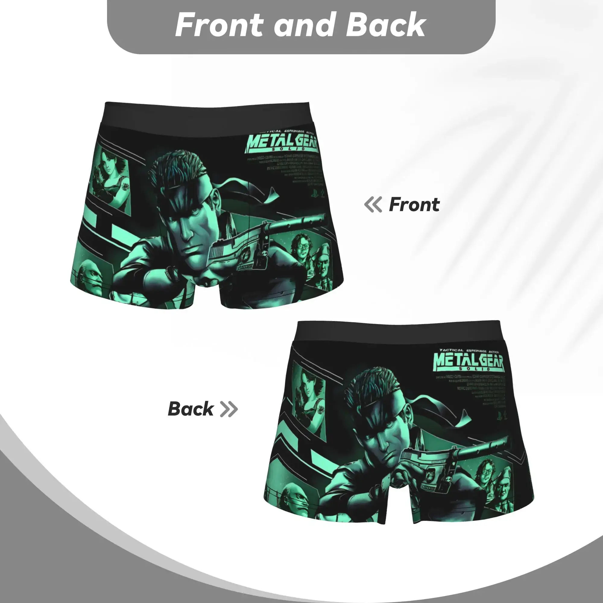 Thời trang nam Metal Gear Soli Game Đồ lót Hành động Phiêu lưu Stealth Video Boxer Briefs Quần short co giãn Quần lót Quần lót