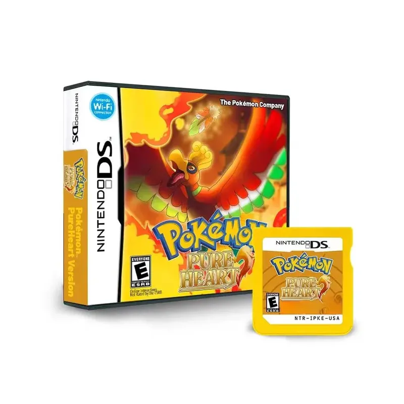 Anime Pokemon Series NDS Game Cartridge Video Game Console Moemon Silver Yellow KAIZO MoonBlack2 Hobby Collection Gifts Toys