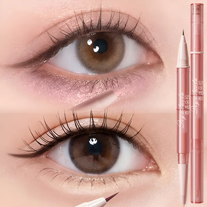 Double Headed Lying Silkworm Pen Liquid Eyeliner Waterproof Natural Glitter Eyeshadow Aegyo Sal Eyes Contour Shadow Make Up