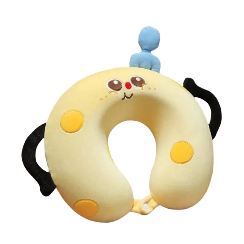 U-Shaped Pillow With Box Plush Sleep Neck Protection Pillow Office Cushion Cute Lovely Travel Pillows For Children/Adults