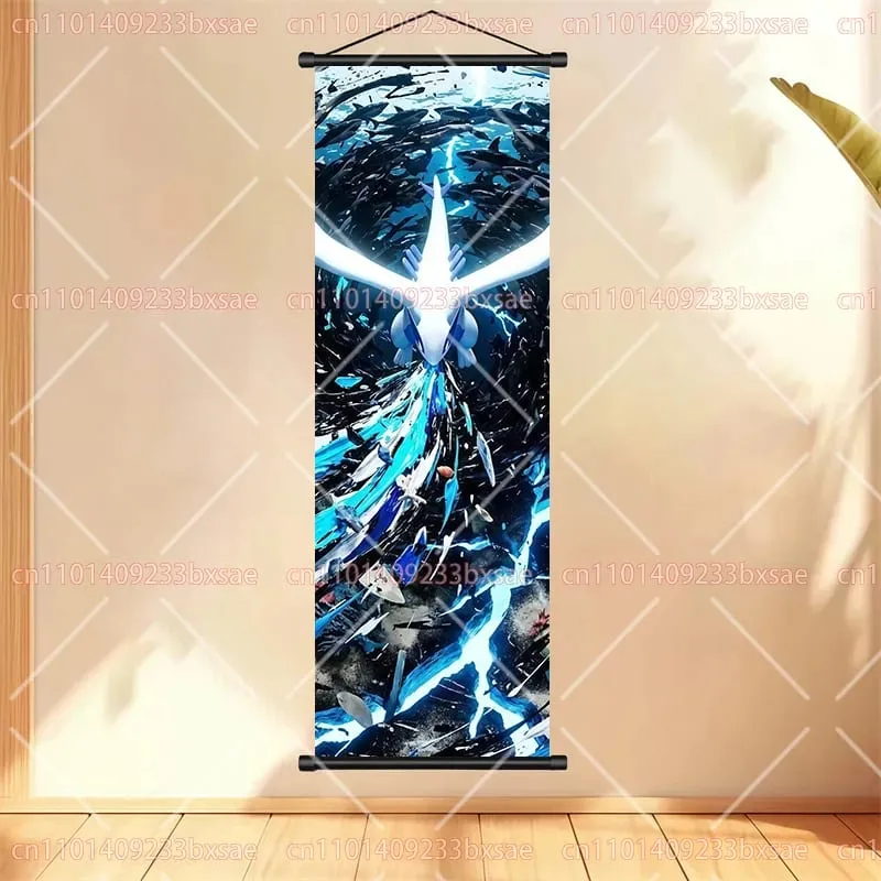 Anime Pokémon Gengar Charizard Kyogre Gyarados Mewtwo Rayquaza Cool Poster Hanging Scroll Painting Birthday Holiday Party Gift