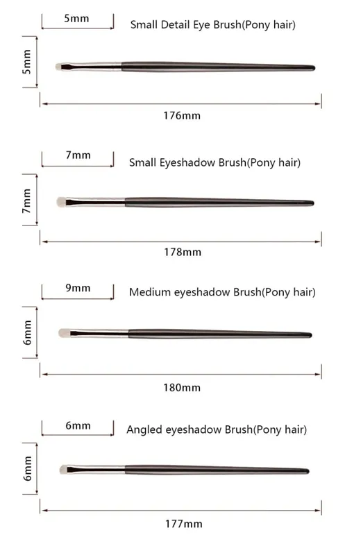 1 Buah Kuas Makeup Eyeshadow Rambut Kuda Poni Putih Detail Lipatan Presisi Noda Kecil Kuas Rias Eye Shadow Bevel Liner Bibir