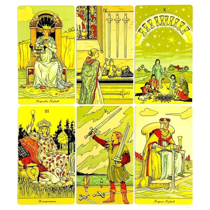 Russian Visions После Tarotkort A 78st Fate Divination Tarotkort Fortune Taling Kortspel Brädspel Familj Fritidsspel